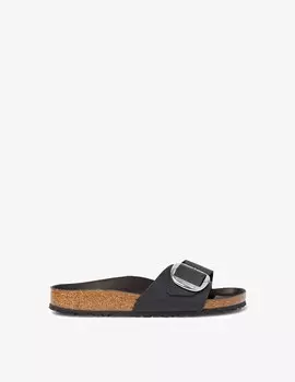 Сандалии Madrid на плоской подошве с большой пряжкой Birkenstock, черный