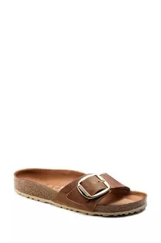 Сандалии Madrid с большой пряжкой из промасленной кожи Birkenstock, коричневый
