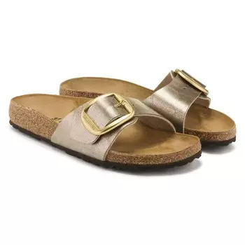 Сандалии Madrid с большой пряжкой на стельке Birkenstock, коричневый