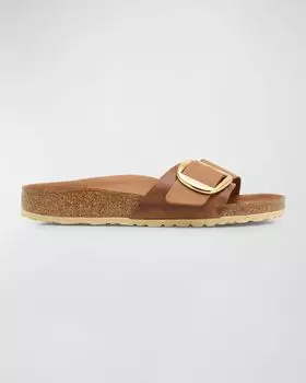 Сандалии Madrid с кожаной пряжкой BIRKENSTOCK, цвет Cognac