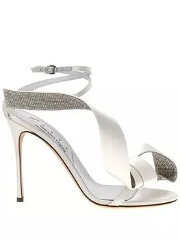 Сандалии маркизы x Area 105 мм Sergio Rossi, белый