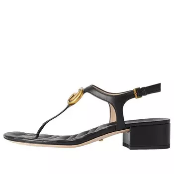 Сандалии marmont double g sandal 'black' Gucci, черный