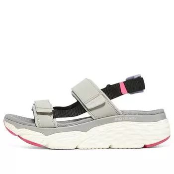 Сандалии max cushioning 'grey white black pink' Skechers, серый