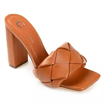 Сандалии Maysie на блочном каблуке Journee, коричневый