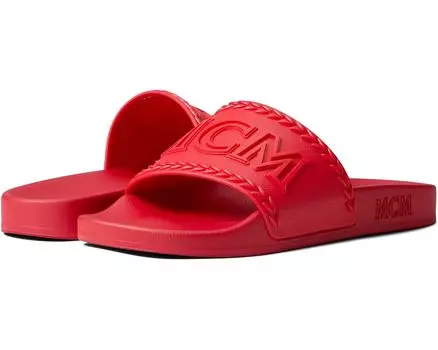 Сандалии MCM Logo Group Slide, цвет Lychee