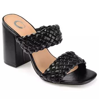 Сандалии Melissa на блочном каблуке Journee, черный