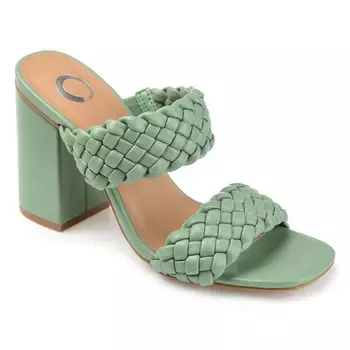 Сандалии Melissa на блочном каблуке Journee, зеленый