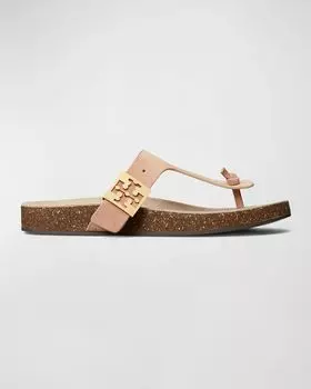 Сандалии Mellow из кожи с ремешками с пряжкой Tory Burch, цвет Malva Avola
