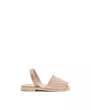 Сандалии меноркан для девочек из блестящей кожи CASTELL MENORCA, розовый