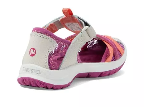 Сандалии Merrell Kids Dragonfly (Toddler/Little Kid/Big Kid), серый/коралловый