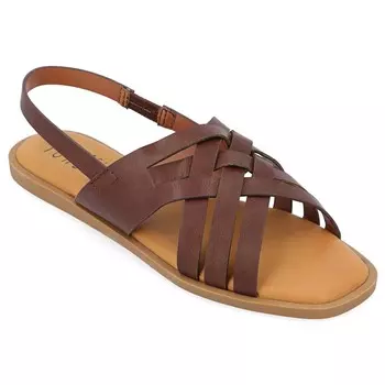 Сандалии Merrin с открытой пяткой Journee, коричневый