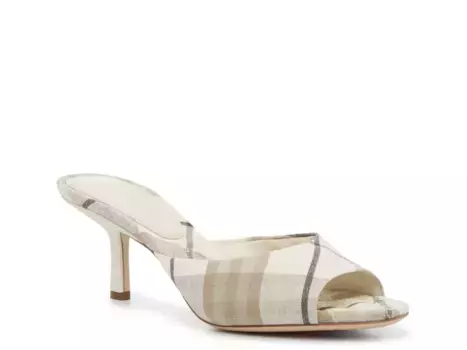 Сандалии Mews Burberry, Ivory Plaid Print
