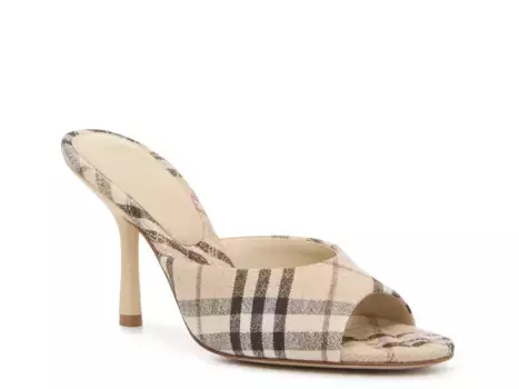 Сандалии Mews Burberry, Tan Plaid Print