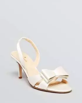 Сандалии Micah Satin Bow цвета слоновой кости Kate Spade