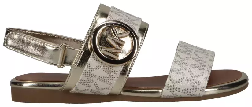 Сандалии MICHAEL KORS KIDS "SYDNEY KENZIE 2", летняя обувь, туфли на липучке, сандалии, с декоративной пряжкой золотого цвета, цвет Goldfarben