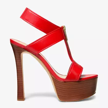 Сандалии MICHAEL Michael Kors Berkley Leather Platform, красный