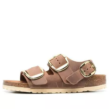 Сандалии milano big buckle natural leather oiled narrow fit sandals 'cognac' Birkenstock, коричневый