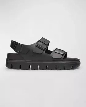 Сандалии Milano из изысканной кожи на массивной пятке BIRKENSTOCK, цвет Black