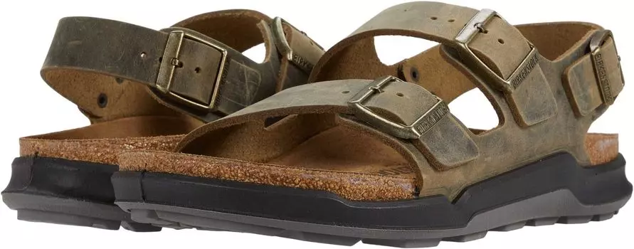 Сандалии Milano Rugged (Men) Birkenstock, цвет Faded Khaki Oiled Leather