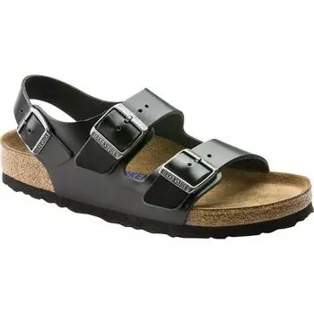 Сандалии Milano с мягкой стелькой мужские Birkenstock, цвет Black Amalfi Leather