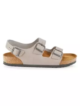 Сандалии Milano стандартного кроя с ремешком на пятке Birkenstock, серый