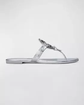 Сандалии Miller Pave с ремешками с медальоном Tory Burch, цвет Silver