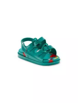 Сандалии Mini Capeto BB для маленьких девочек и девочек Mini Melissa, цвет Green Red