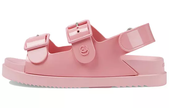 Сандалии Mini Double G Пастельно-розовый каучук Gucci