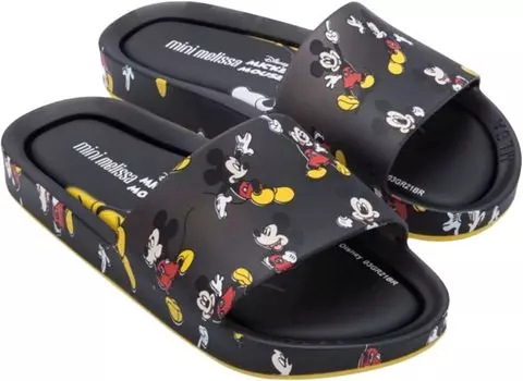Сандалии Mini Melissa Beach Slide + Mickey & Friends III, черный