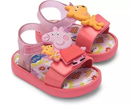 Сандалии Mini Melissa Mini Jump + Peppa Pig BB, цвет Pink/Yellow