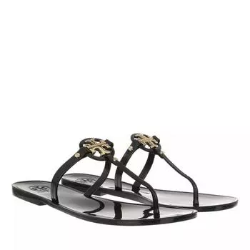 Сандалии mini miller flat thong perfect black Tory Burch, черный