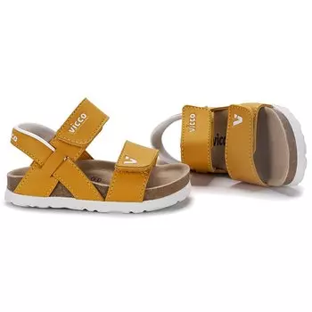 Сандалии Misha на липучке для девочек/мальчиков 321.22Y.178 Vicco, желтый