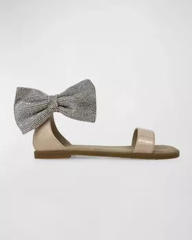 Сандалии Miss Cambelle для девочек с бантом, для малышей/детей Yosi Samra, цвет Blush Patent