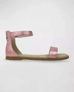Сандалии Miss Campbelle для девочек, для малышей/детей Yosi Samra, цвет Pink Metallic