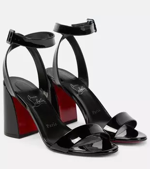 Сандалии Miss Sabina 85 из лакированной кожи Christian Louboutin, черный