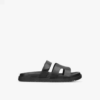 Сандалии Missile из кожи с несколькими ремешками на плоской подошве Steve Madden, черный