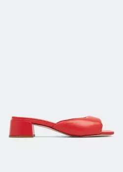 Сандалии Miu Miu Leather, оранжевый