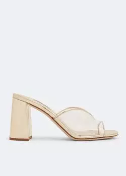 Сандалии Miu Miu Metallic Leather, золотой