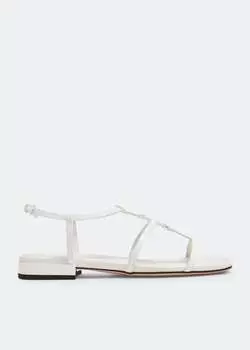 Сандалии Miu Miu Patent Leather, белый