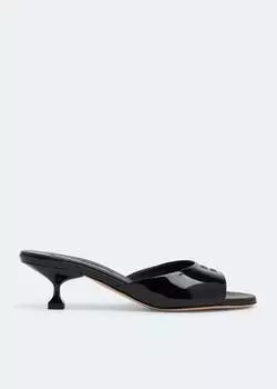 Сандалии Miu Miu Patent Leather, черный