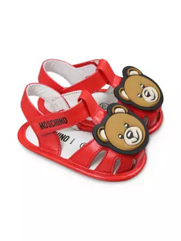 Сандалии Moschino Kids с аппликацией Teddy Bear, красный