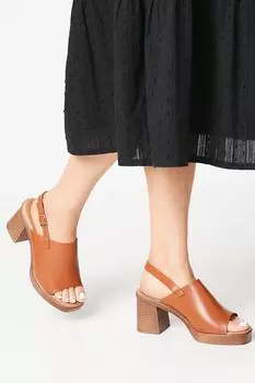 Сандалии-мюли Ginny на платформе с пяткой на пятке Oasis, коричневый