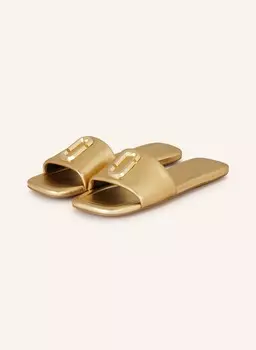 Сандалии-Мюли the j marc с эффектом металлик Marc Jacobs, золотой