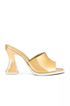 Сандалии-мулы Cha Cha Bottega Veneta, цвет Gold & White