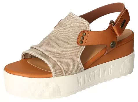Сандалии MUSTANG, цвет Beige/Camel