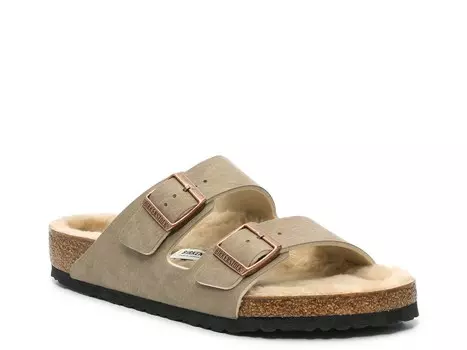 Сандалии мужские Birkenstock Arizona из овчины, серо-коричневый