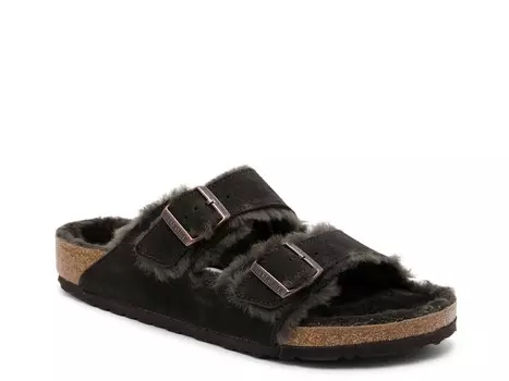 Сандалии мужские Birkenstock Arizona из овчины, темно-коричневый