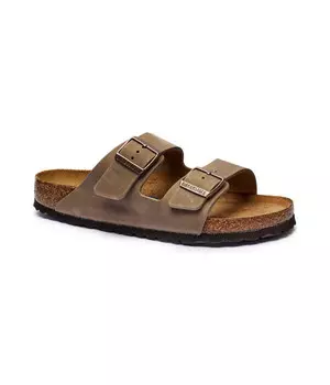 Сандалии мужские Birkenstock кожаные, бежевый