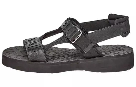 Сандалии мужские Fendi с узором, черный