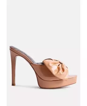 Сандалии My Time на шпильке с декором и бантом London Rag, бежевый